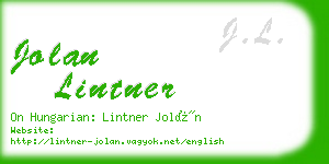 jolan lintner business card